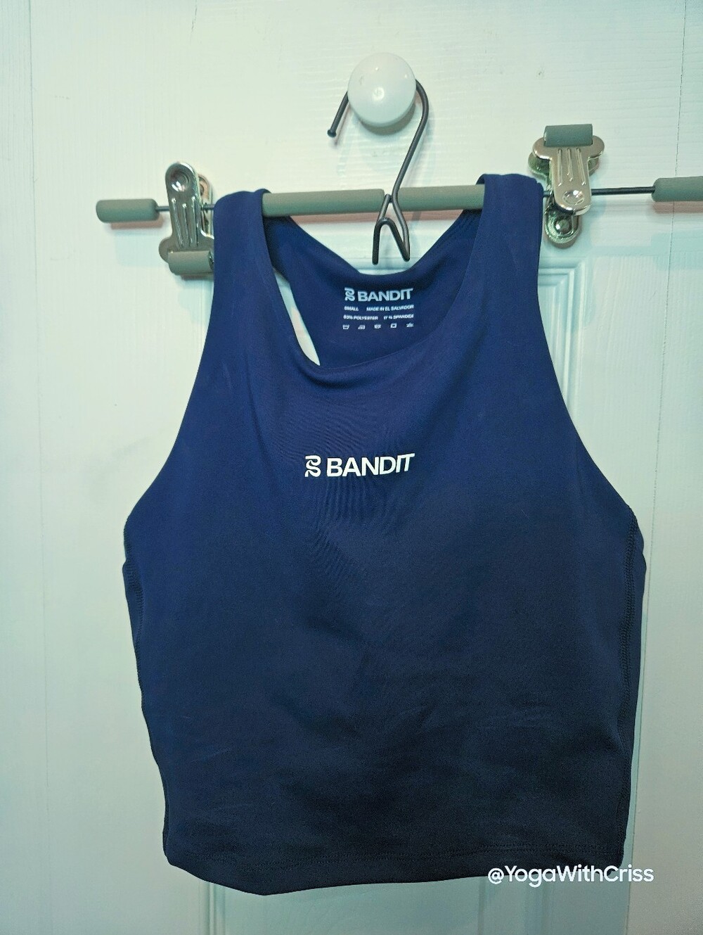 Bandit Stamina race crop top Navy size Small with pockets - Picture 2 of 8